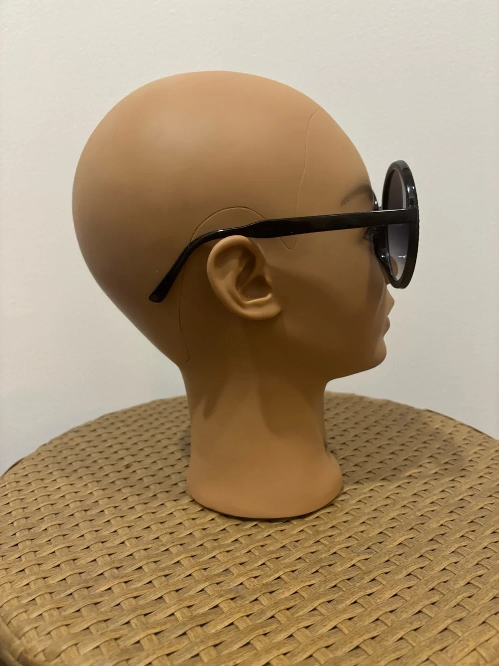 NY Sunglasses Black Round Rhinestone